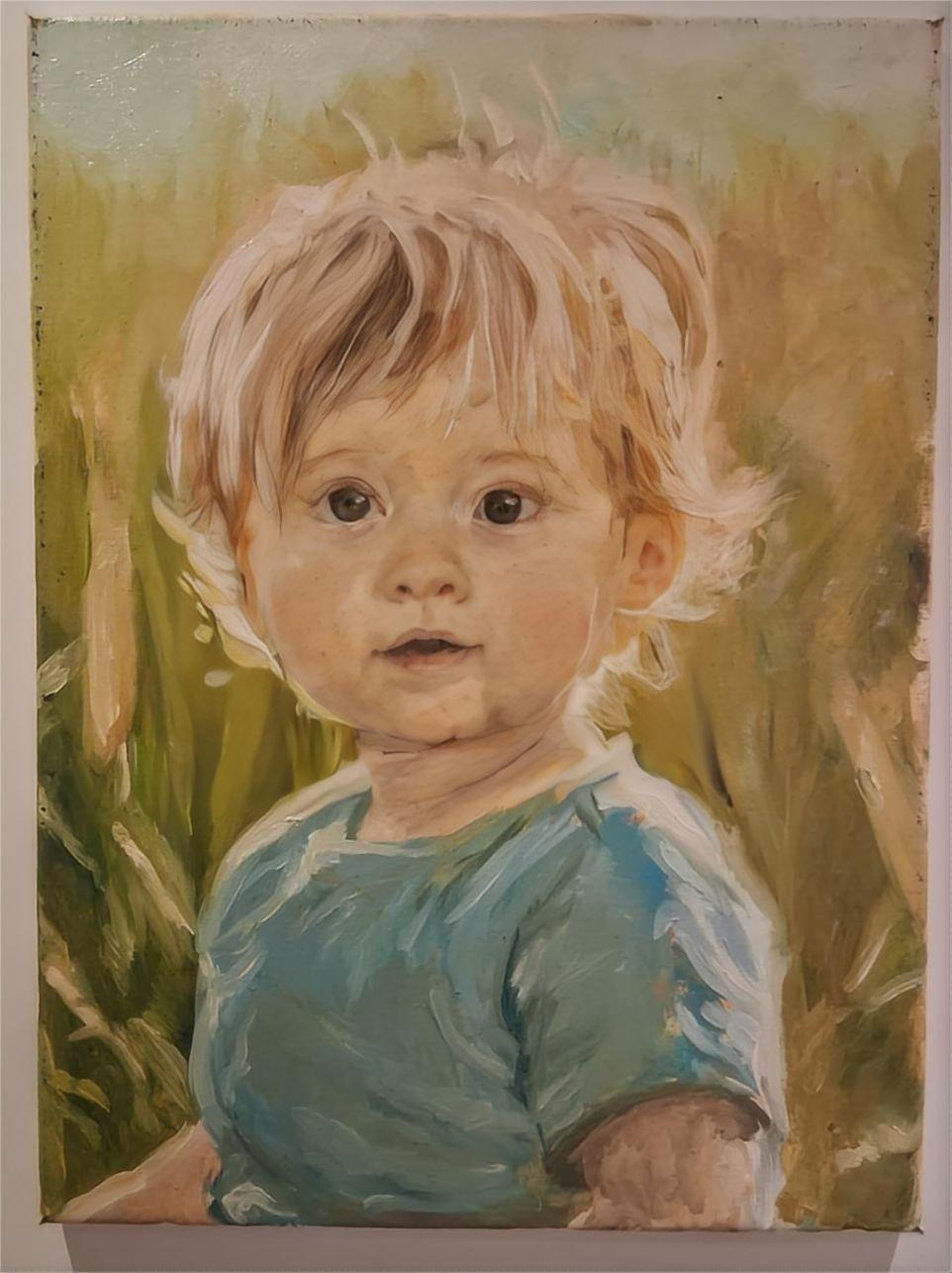 fleeting moment boy oil painting