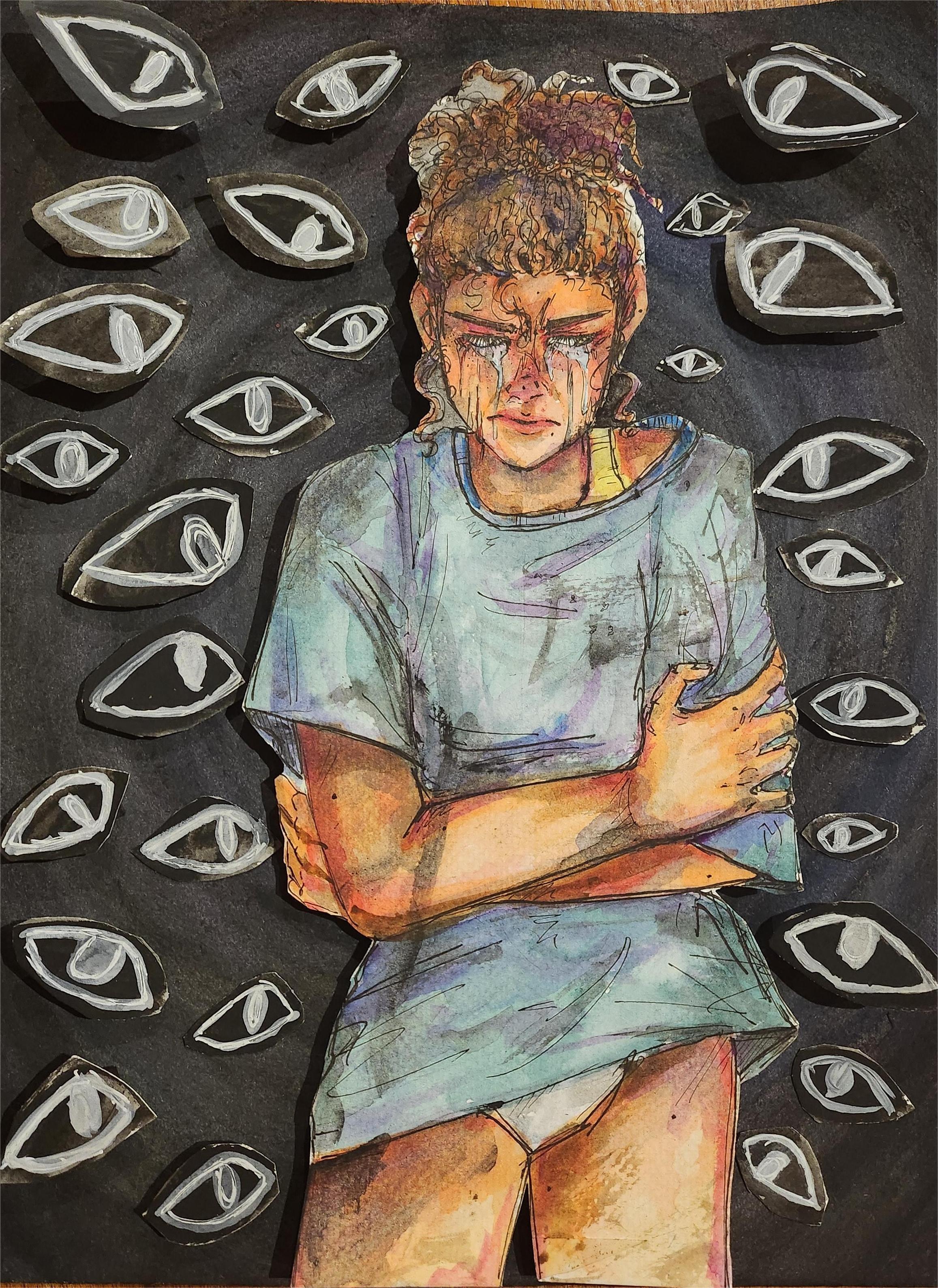 water colour_painting_silent eyes
