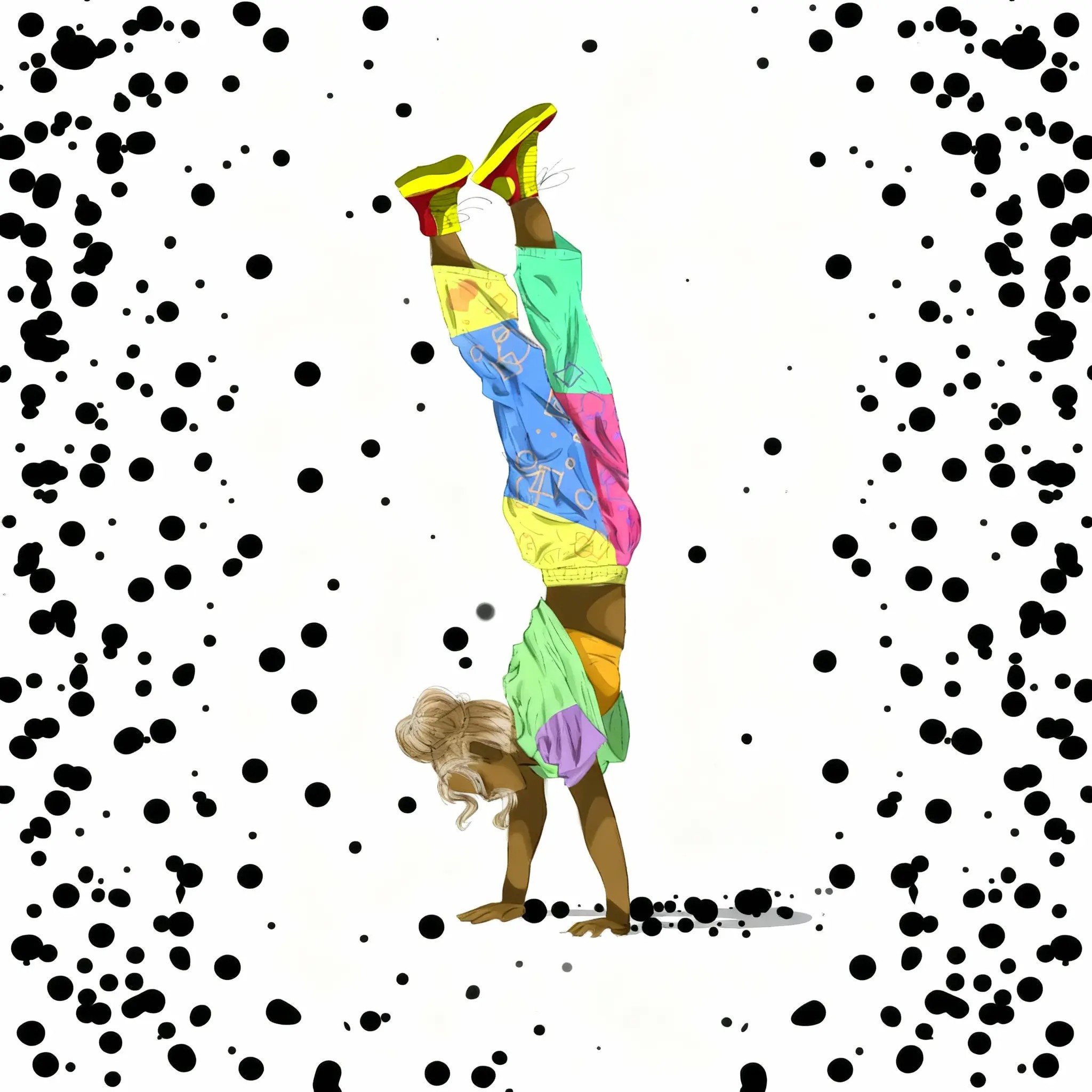 girl handstand moment